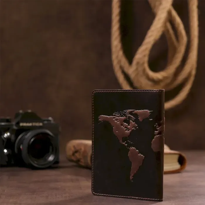 Оригінальна обкладинка на паспорт з натуральної шкіри Shvigel 16135