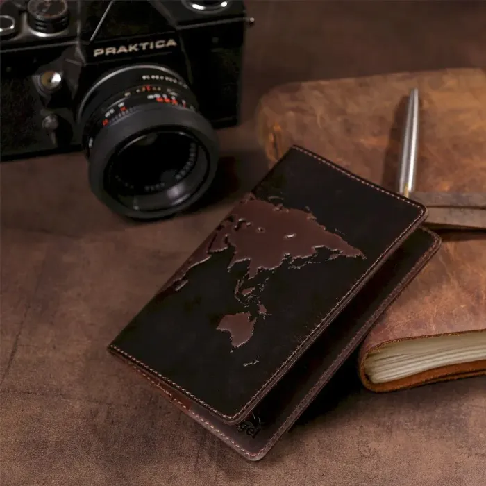 Оригінальна обкладинка на паспорт з натуральної шкіри Shvigel 16135