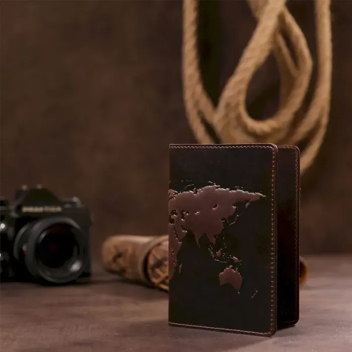 Оригінальна обкладинка на паспорт з натуральної шкіри Shvigel 16135