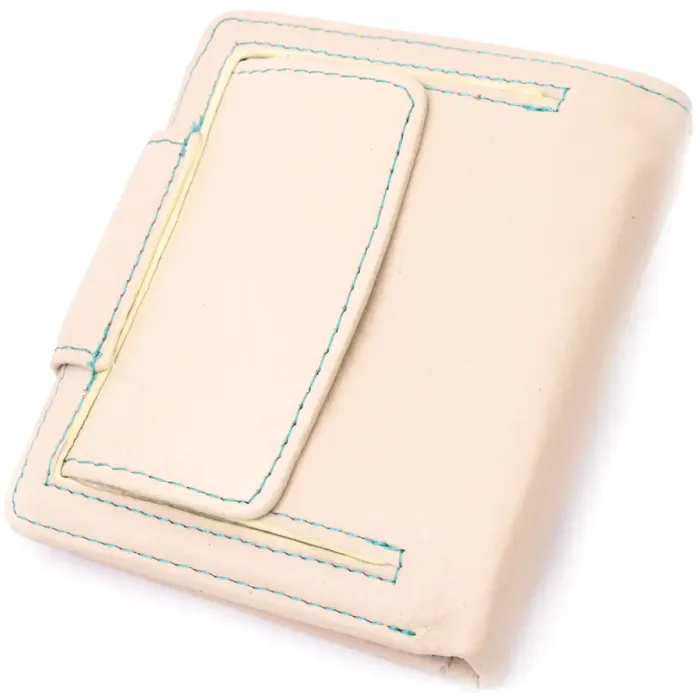 Оригинальное кожаное портмоне с монетницей снаружи для женщин ST Leather 19455 Белый