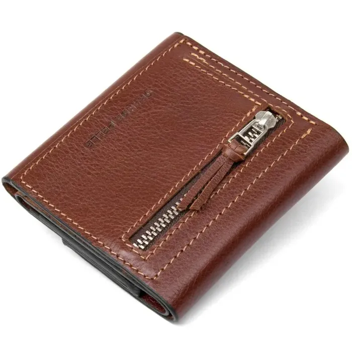 Оригінальне портмоне для чоловіків GRANDE PELLE 11464 Коричневий