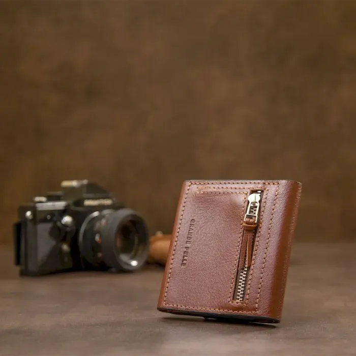 Оригінальне портмоне для чоловіків GRANDE PELLE 11464 Коричневий