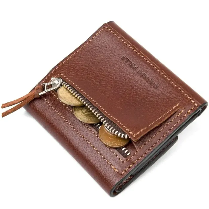 Оригінальне портмоне для чоловіків GRANDE PELLE 11464 Коричневий