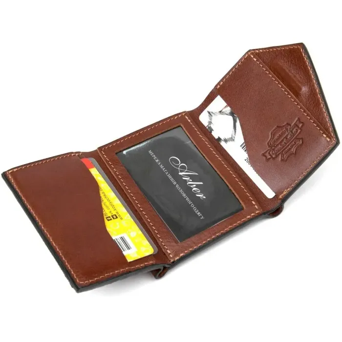 Оригінальне портмоне для чоловіків GRANDE PELLE 11464 Коричневий