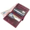 Оригінальне портмоне жіноче з накладною монетницею GRANDE PELLE 11225 Бордове