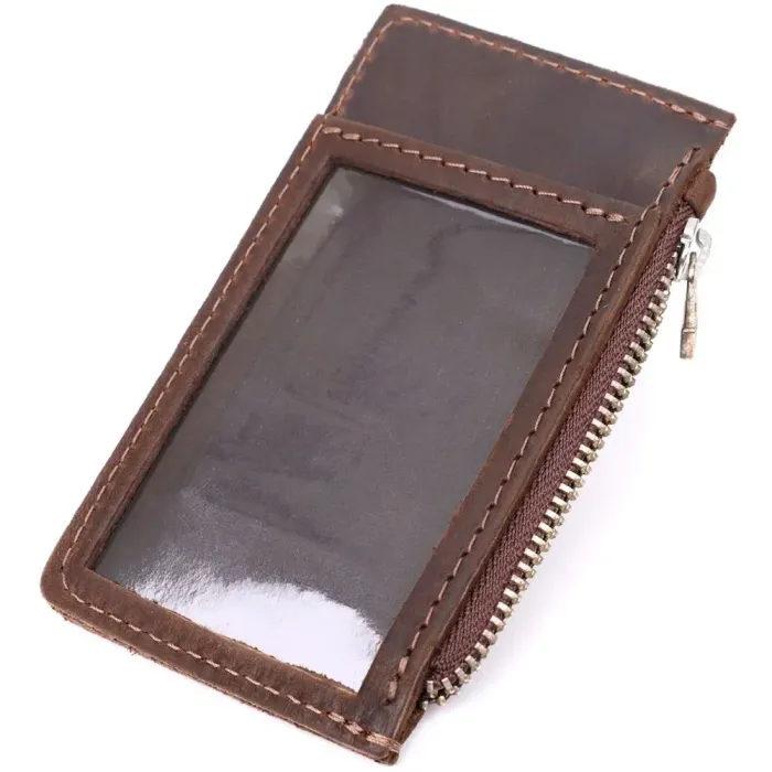 Оригінальний картхолдер з утримувачем для Apple AirTag з натуральної шкіри GRANDE PELLE 11627 Коричневий