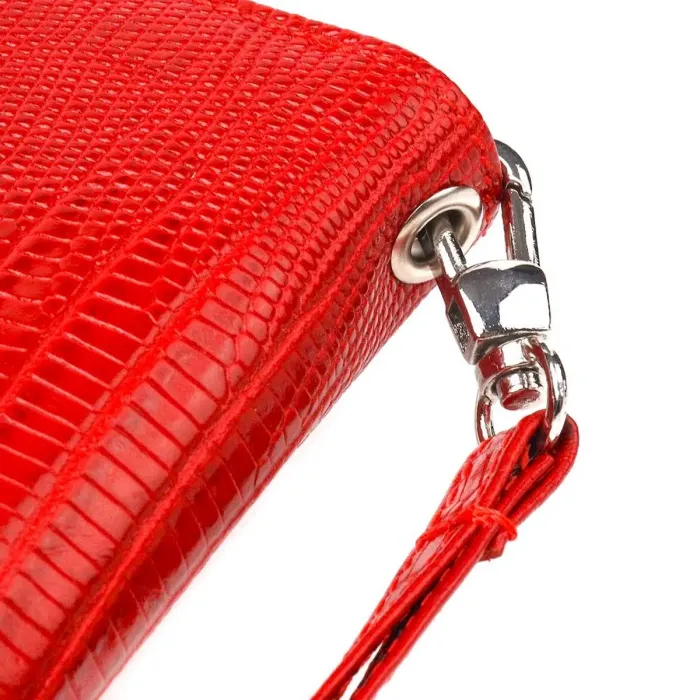 Оригинальный кошелек для женщин из натуральной фактурной кожи CANPELLINI 21613 Красный