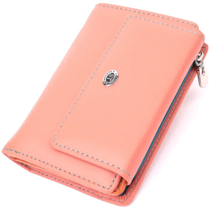 Оригінальний гаманець для жінок із натуральної шкіри ST Leather 22499 Помаранчевий