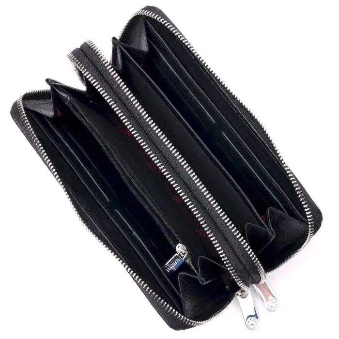 Оригінальний чоловічий клатч із фактурної натуральної шкіри KARYA 21312 Чорний