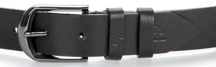 Ремень мужской GRANDE PELLE 00772 натуральная кожа Черный