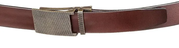 Оригінальний чоловічий ремінь з автоматичною пряжкою латунної Vintage 20214 Коричневий