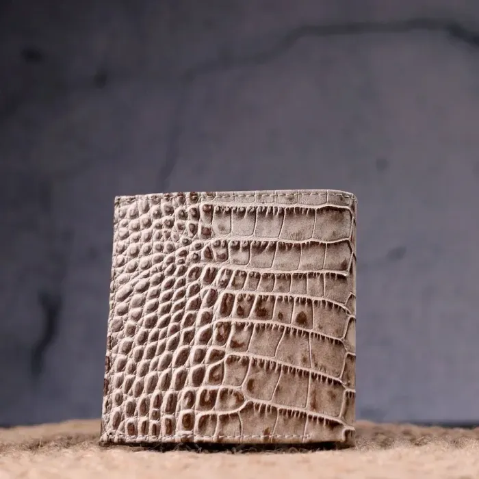 Оригинальный женский кошелек из натуральной кожи под крокодила KARYA 21314 Разноцветный