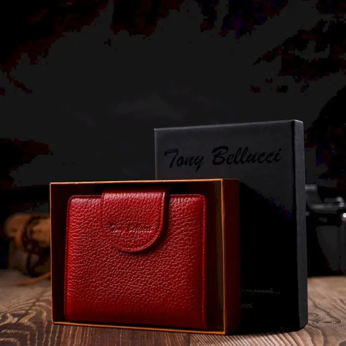 Оригінальний жіночий гаманець з натуральної шкіри Tony Bellucci 22017 Червоний