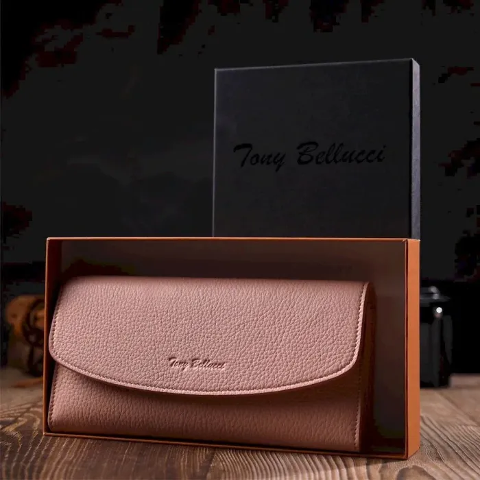 Оригінальний жіночий гаманець з монетницею на блискавці з натуральної шкіри Tony Bellucci 21963