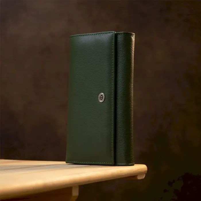 Оригінальний жіночий гаманець ST Leather 19389 Зелений