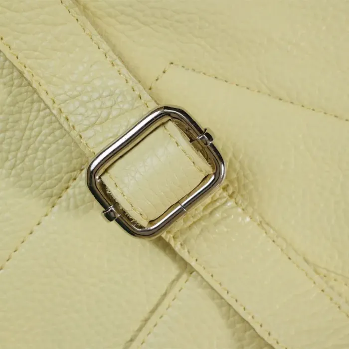 Оригінальний жіночий рюкзак з натуральної шкіри Shvigel 16307 Лимонний