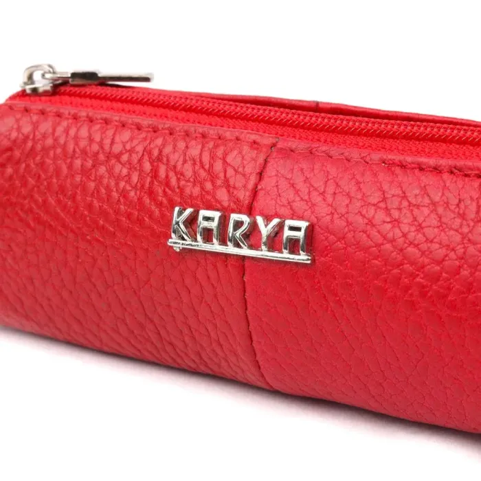 Отличная ключница из натуральной кожи KARYA 21217 Красный