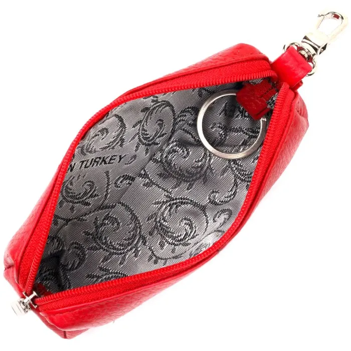 Отличная ключница из натуральной кожи KARYA 21217 Красный