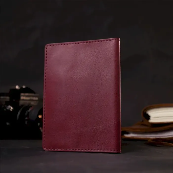 Отличная кожаная обложка на паспорт GRANDE PELLE 16794 Марсала