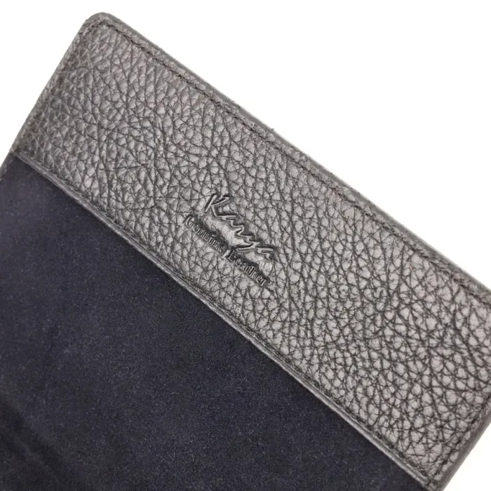 Отличная обложка на паспорт из зернистой кожи KARYA 20926 Черный