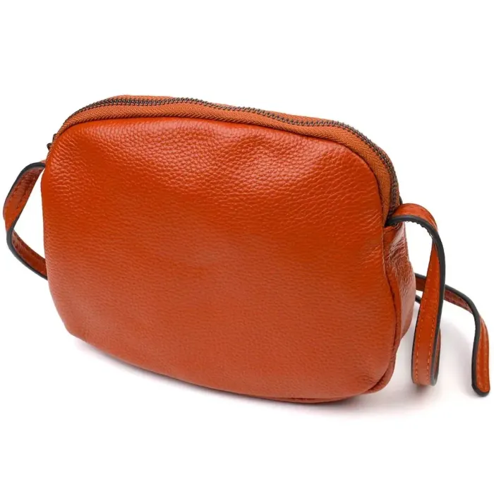 Відмінна жіноча сумка через плече з натуральної шкіри 22134 Vintage Коричнева