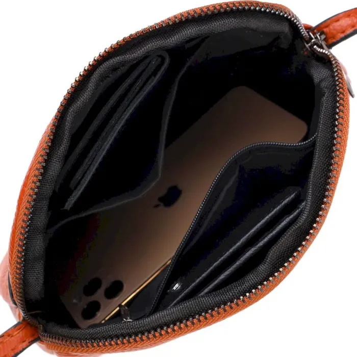 Відмінна жіноча сумка через плече з натуральної шкіри 22134 Vintage Коричнева