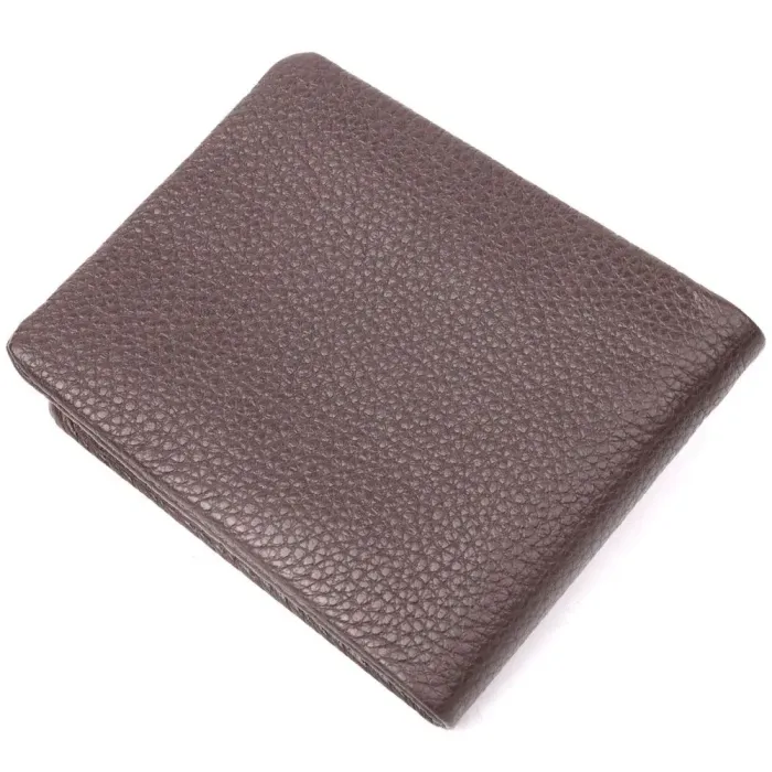 Отличное мужское портмоне из зернистой кожи KARYA 21063 Коричневый