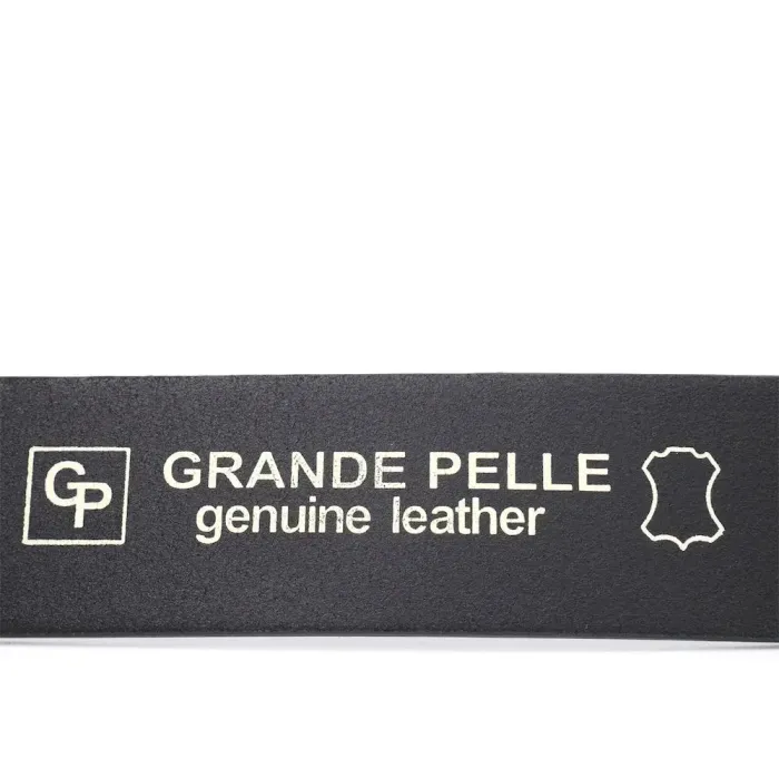 Відмінний ремінь під джинси з натуральної шкіри GRANDE PELLE 11692 Чорний