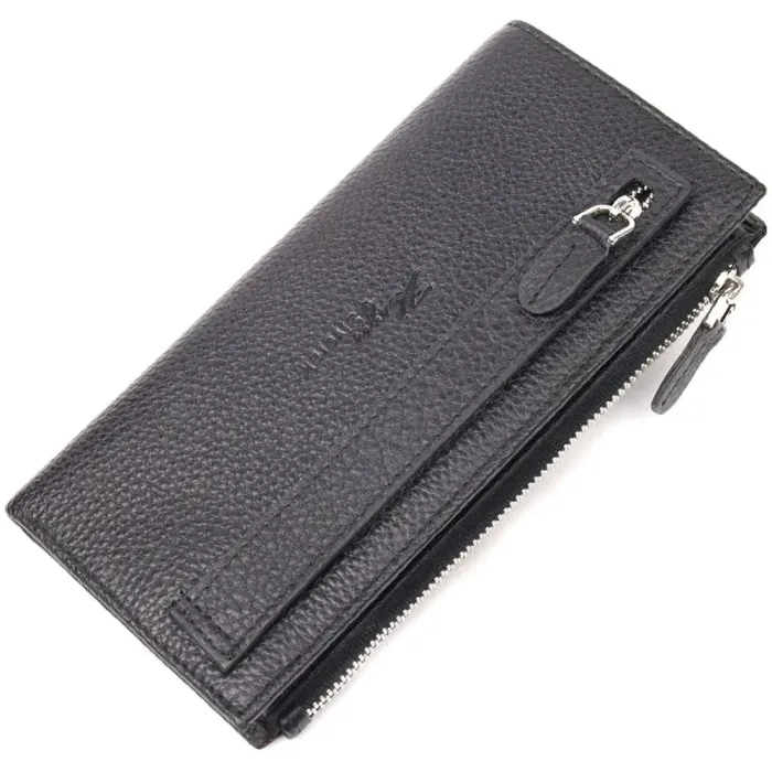 Відмінний складаний гаманець з натуральної шкіри KARYA 21132 Чорний