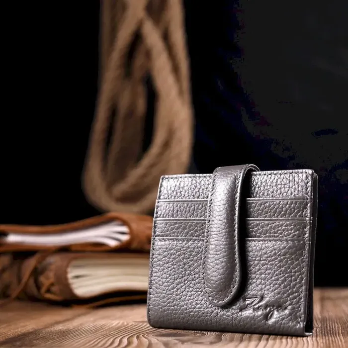 Отличный женский бумажник из натуральной кожи KARYA 20946 Серый