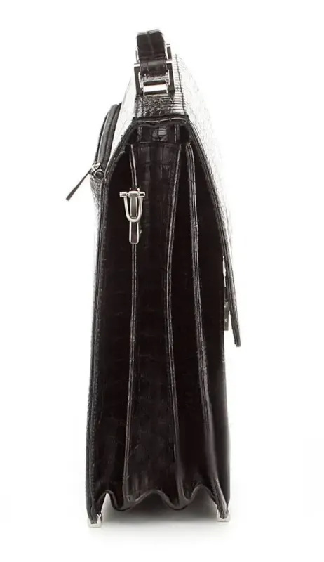 Портфель діловий SHVIGEL 00362 із натуральної шкіри Чорний