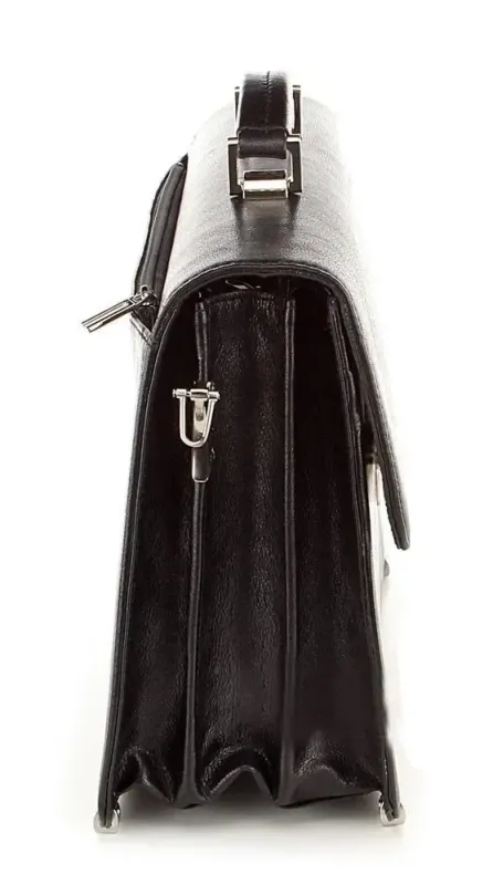 Портфель SHVIGEL 00367 із натуральної шкіри Чорний