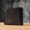 Портмоне CROCODILE LEATHER 18004 з натуральної шкіри крокодила Чорне