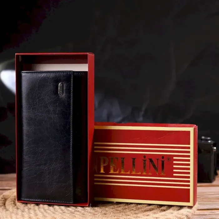 Портмоне для жінок з монетницею з натуральної шкіри CANPELLINI 21533 Синє