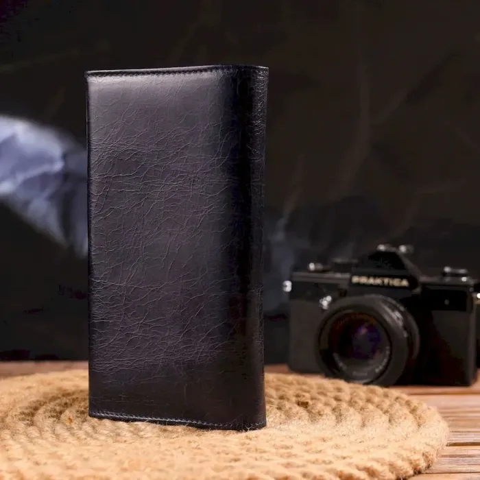 Портмоне для жінок з монетницею з натуральної шкіри CANPELLINI 21533 Синє