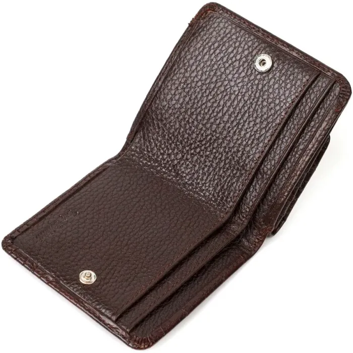 Портмоне из натуральной кожи с тиснением под крокодила Tony Bellucci 22022 Коричневый