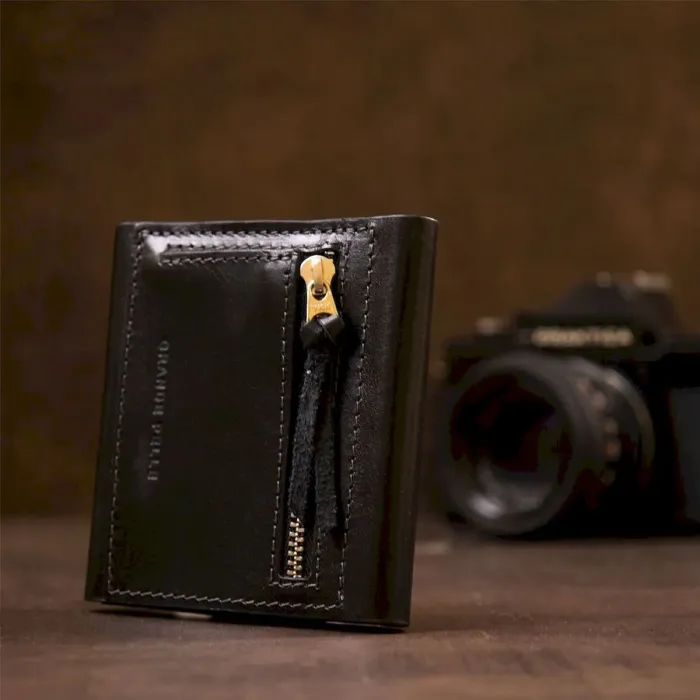 Портмоне кишенькове 11336 Grande Pelle Чорне