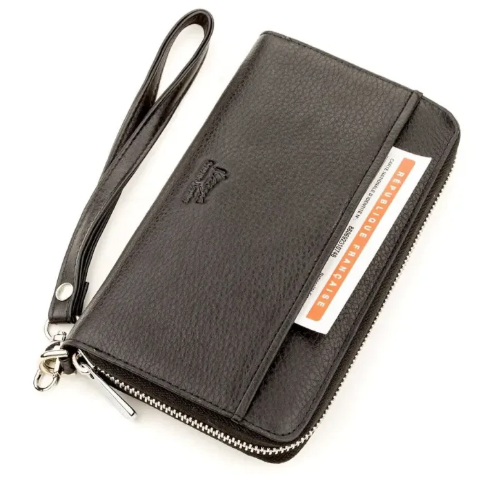 Портмоне-клатч чоловіче KARYA 17251 шкіряне Чорне