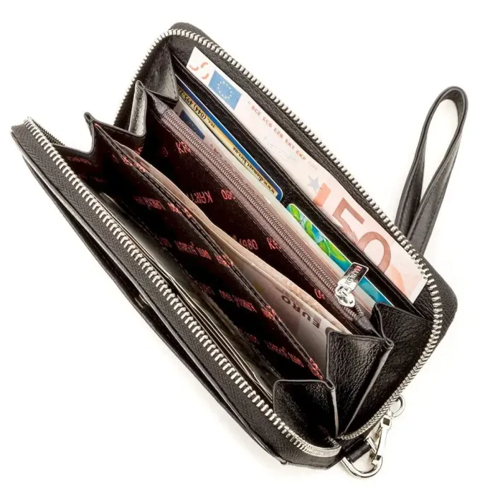 Портмоне-клатч чоловіче KARYA 17251 шкіряне Чорне