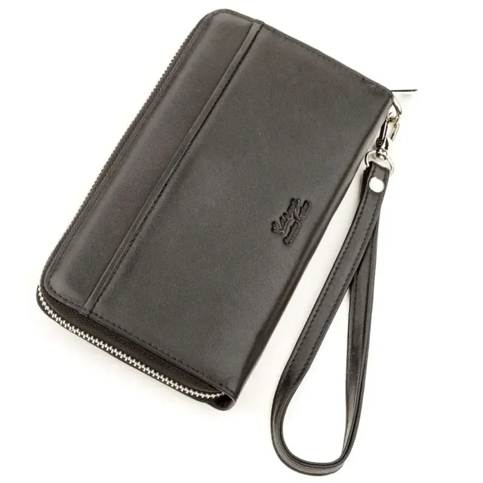 Портмоне-клатч чоловіче KARYA 17252 шкіряне Чорне