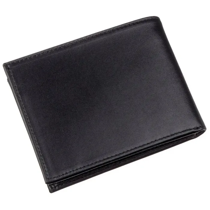 Портмоне чоловіче чорне шкіряне KARYA 17374 Чорне