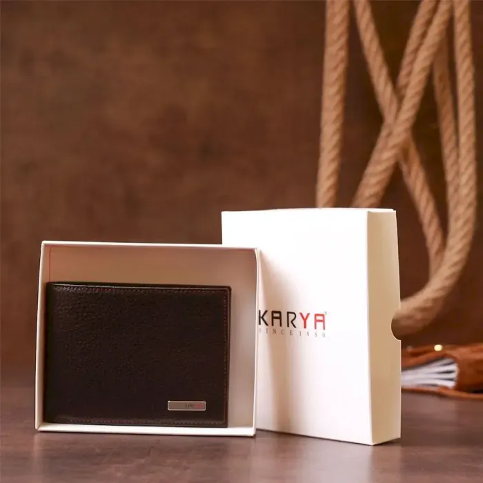 Портмоне мужское KARYA 17082 кожаное Коричневое