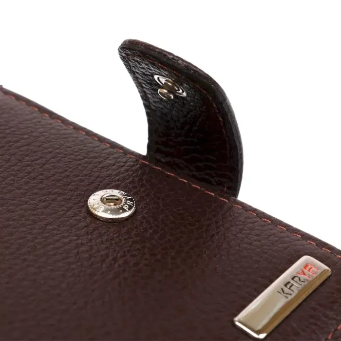 Портмоне чоловіче KARYA 17103 шкіряне Коричневе