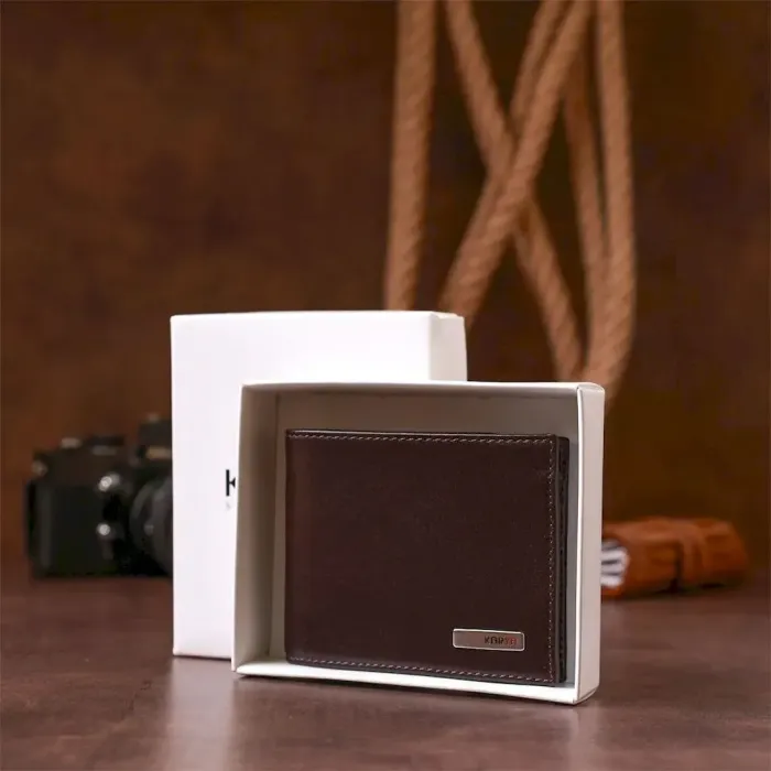 Портмоне чоловіче KARYA 17108 шкіряне Коричневе