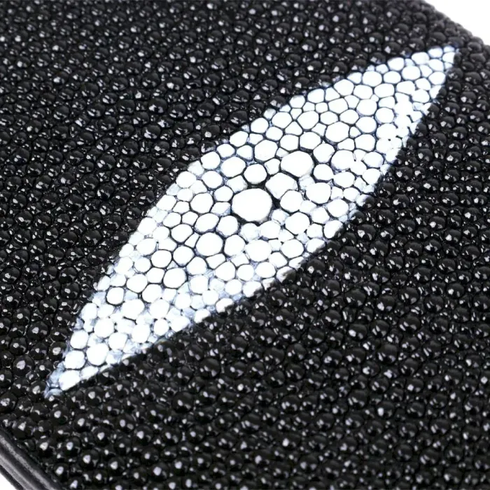 Портмоне STINGRAY LEATHER 18098 із натуральної шкіри морського ската Чорне