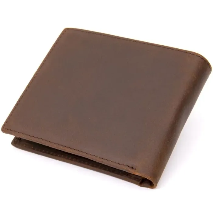 Портмоне унісекс матове Vintage 20445 Темно-коричневе