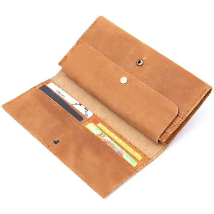 Портмоне в стилі ретро і матової шкіри 14295 Vintage Рудий