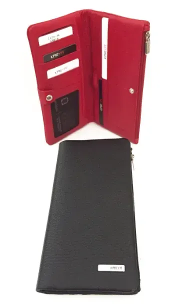 Портмоне вертикальне KARYA 17139 Чорна шкіра