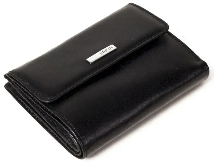 Жіноче портмоне з лицьовою монетницею 17412 KARYA Чорне