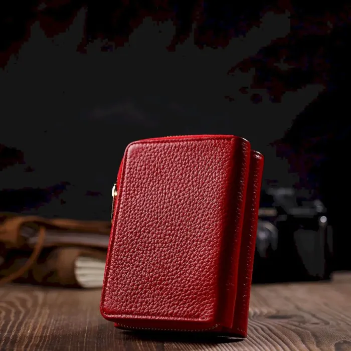 Жіноче портмоне в три складення з натуральної шкіри Tony Bellucci 22023 Червоний